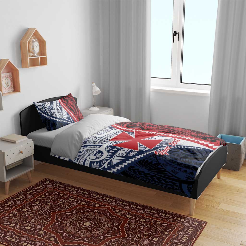 Kingdom of Uvea 1860-1886 Personalized Bedding Set Wallis and Futuna Polynesian Tribal Pattern LT9 - Polynesian Pride