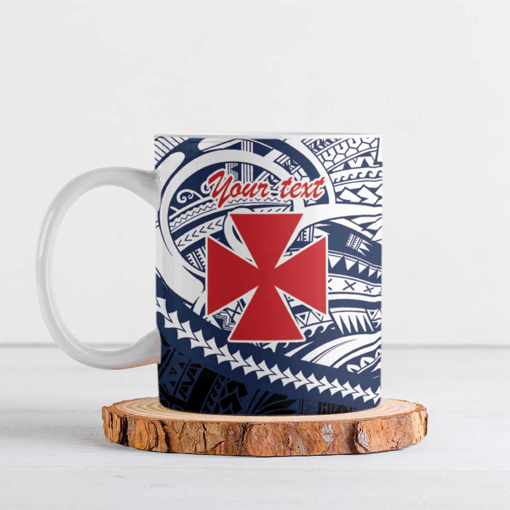 Kingdom of Uvea 1860-1886 Personalized Ceramic Mug Wallis and Futuna Polynesian Tribal Pattern LT9 Red - Polynesian Pride
