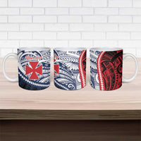 Kingdom of Uvea 1860-1886 Personalized Ceramic Mug Wallis and Futuna Polynesian Tribal Pattern LT9 - Polynesian Pride