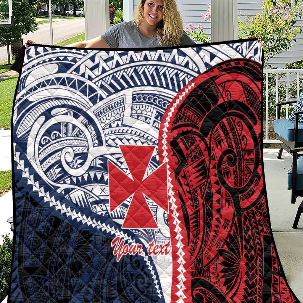 Kingdom of Uvea 1860-1886 Personalized Quilt Wallis and Futuna Polynesian Tribal Pattern LT9 Red - Polynesian Pride