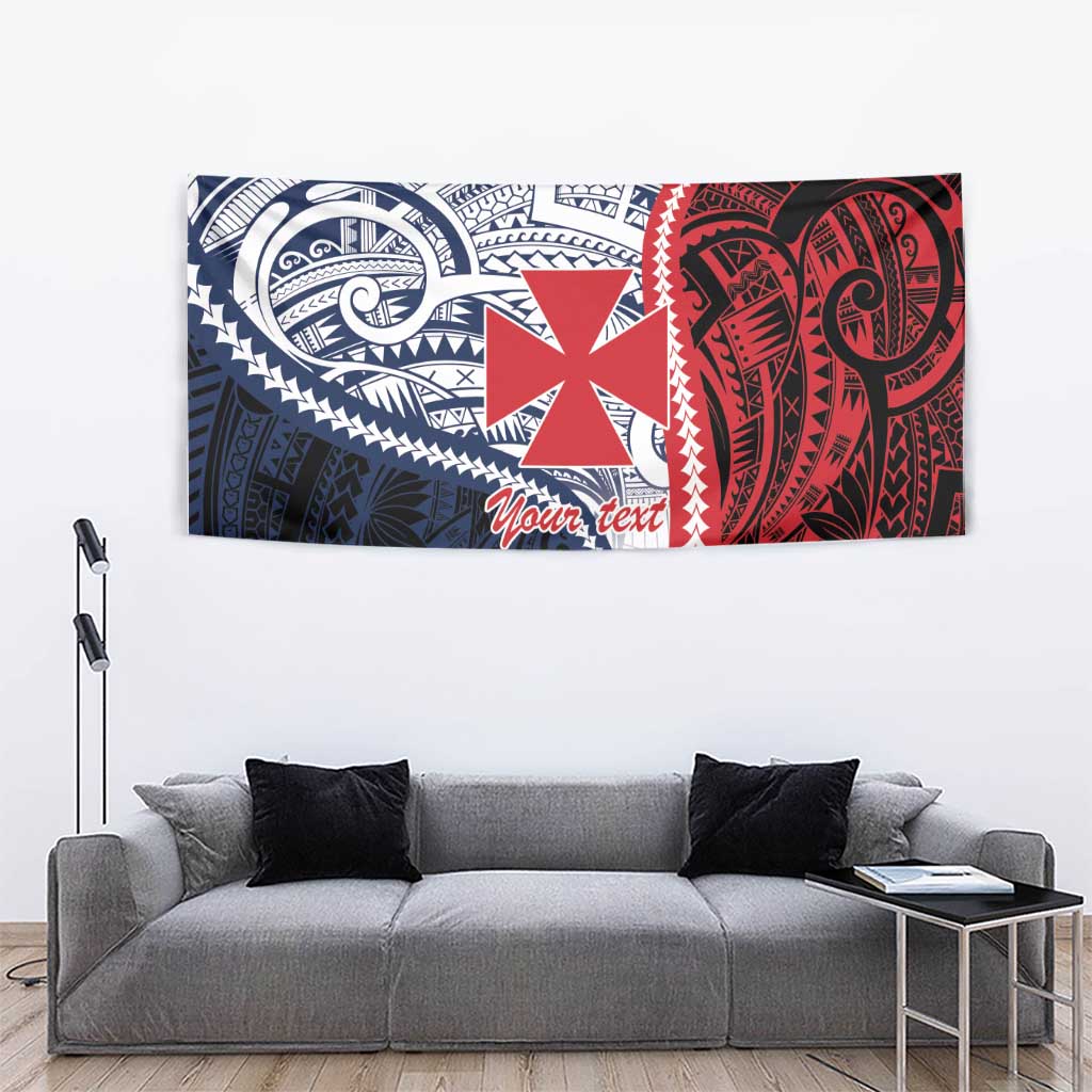 Kingdom of Uvea 1860-1886 Personalized Tapestry Wallis and Futuna Polynesian Tribal Pattern LT9 - Polynesian Pride