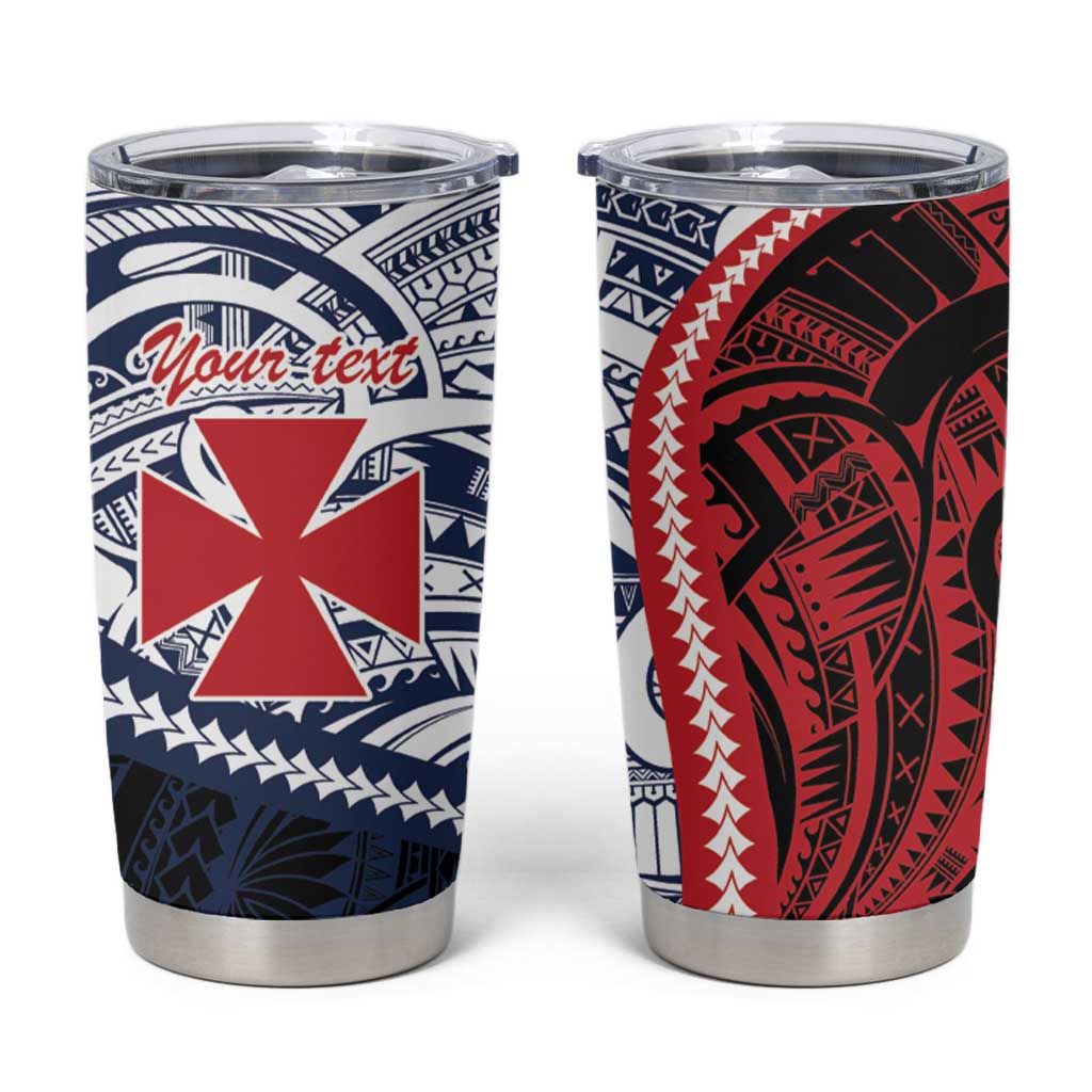 Kingdom of Uvea 1860-1886 Personalized Tumbler Cup Wallis and Futuna Polynesian Tribal Pattern LT9 Red - Polynesian Pride
