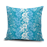 Hawaiian Lei Day Pillow Cover Blue Hibiscus Flowers Lei Art LT9 Blue - Polynesian Pride