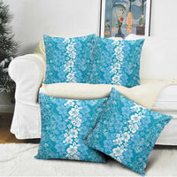 Hawaiian Lei Day Pillow Cover Blue Hibiscus Flowers Lei Art LT9 - Polynesian Pride