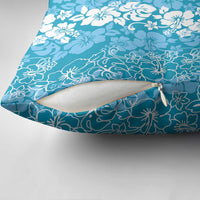 Hawaiian Lei Day Pillow Cover Blue Hibiscus Flowers Lei Art LT9 - Polynesian Pride
