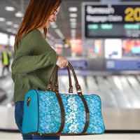 Hawaiian Lei Day Travel Bag Blue Hibiscus Flowers Lei Art LT9 - Polynesian Pride