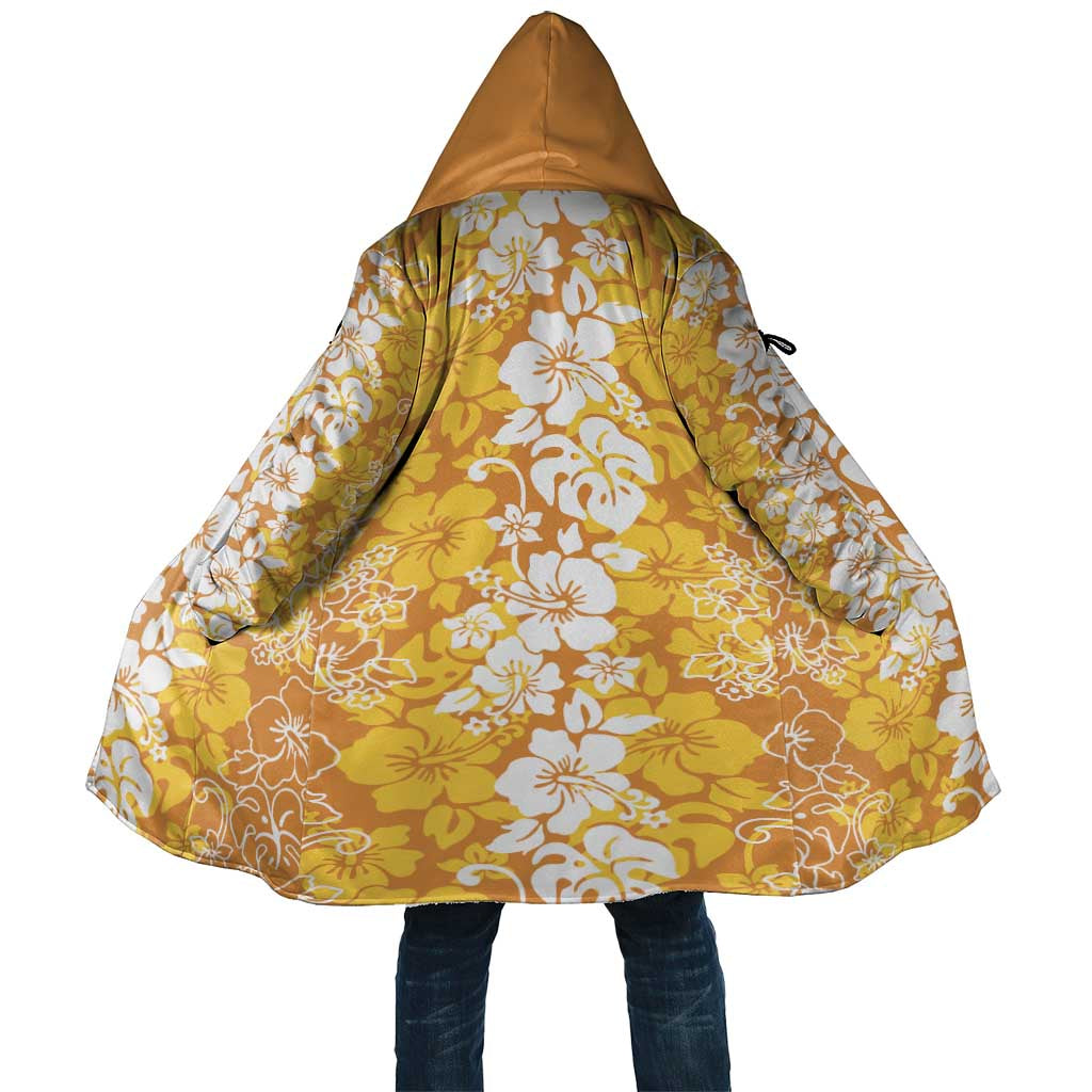 Hawaiian Lei Day Cloak Gold Hibiscus Flowers Lei Art LT9 Unisex Gold - Polynesian Pride