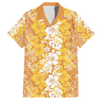 Hawaiian Lei Day Hawaiian Shirt Gold Hibiscus Flowers Lei Art LT9 Gold - Polynesian Pride