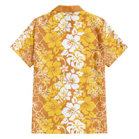 Hawaiian Lei Day Hawaiian Shirt Gold Hibiscus Flowers Lei Art LT9 - Polynesian Pride