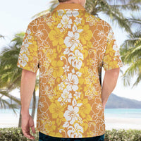 Hawaiian Lei Day Hawaiian Shirt Gold Hibiscus Flowers Lei Art LT9 - Polynesian Pride