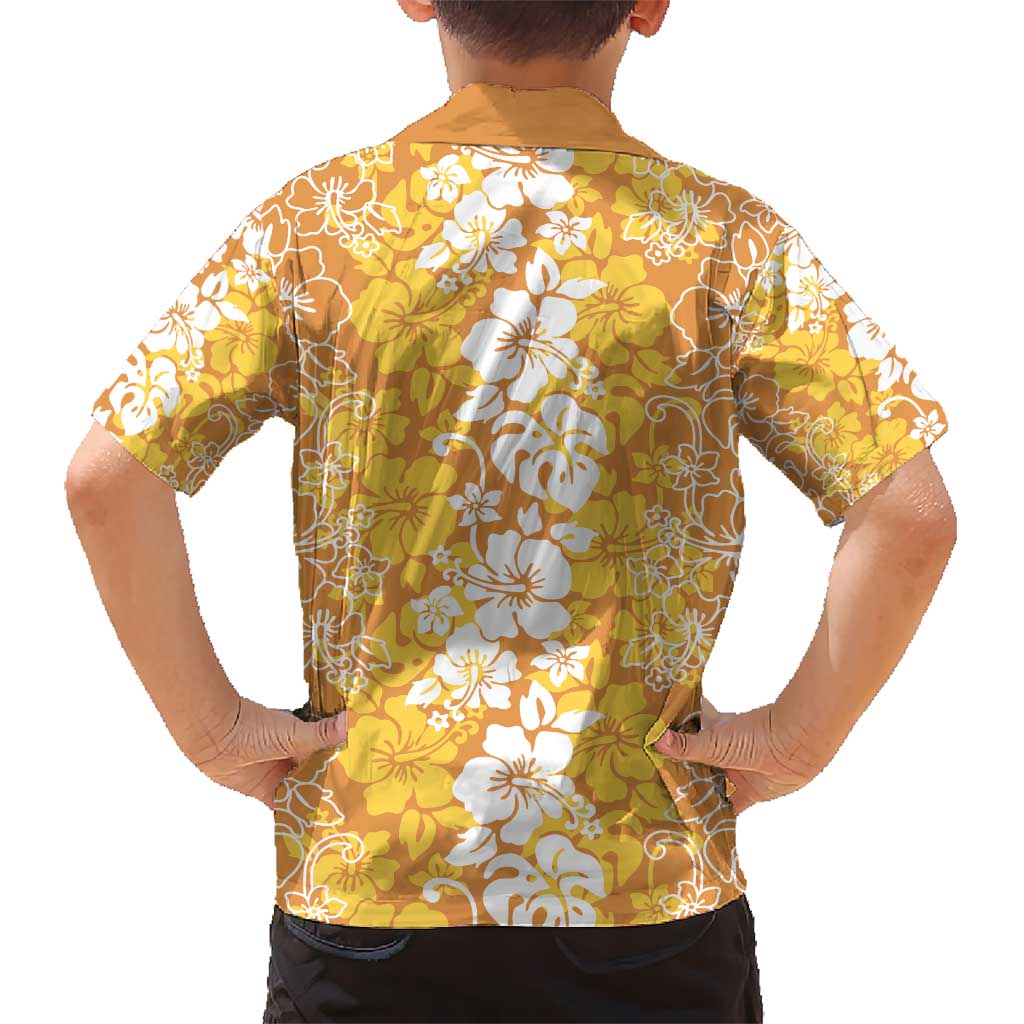 Hawaiian Lei Day Hawaiian Shirt Gold Hibiscus Flowers Lei Art LT9 - Polynesian Pride