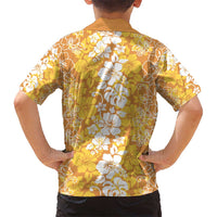 Hawaiian Lei Day Hawaiian Shirt Gold Hibiscus Flowers Lei Art LT9 - Polynesian Pride