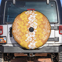 Hawaiian Lei Day Spare Tire Cover Gold Hibiscus Flowers Lei Art LT9 Gold - Polynesian Pride