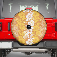 Hawaiian Lei Day Spare Tire Cover Gold Hibiscus Flowers Lei Art LT9 - Polynesian Pride