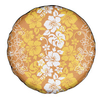 Hawaiian Lei Day Spare Tire Cover Gold Hibiscus Flowers Lei Art LT9 - Polynesian Pride