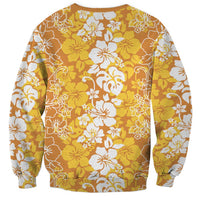Hawaiian Lei Day Sweatshirt Gold Hibiscus Flowers Lei Art LT9 - Polynesian Pride