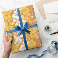 Hawaiian Lei Day Wrapping Paper Gold Hibiscus Flowers Lei Art LT9 - Polynesian Pride