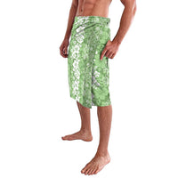 Hawaiian Lei Day Lavalava Green Hibiscus Flowers Lei Art LT9 - Polynesian Pride