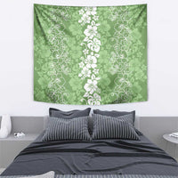 Hawaiian Lei Day Tapestry Green Hibiscus Flowers Lei Art LT9 - Polynesian Pride