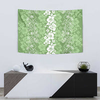 Hawaiian Lei Day Tapestry Green Hibiscus Flowers Lei Art LT9 - Polynesian Pride
