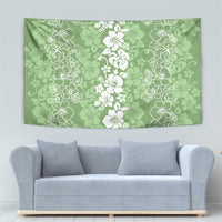 Hawaiian Lei Day Tapestry Green Hibiscus Flowers Lei Art LT9 - Polynesian Pride