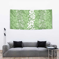 Hawaiian Lei Day Tapestry Green Hibiscus Flowers Lei Art LT9 - Polynesian Pride