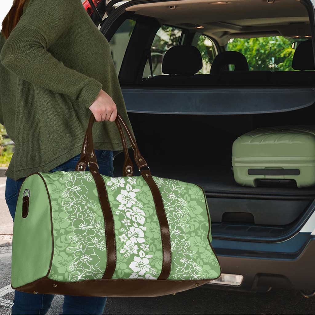 Hawaiian Lei Day Travel Bag Green Hibiscus Flowers Lei Art LT9 - Polynesian Pride