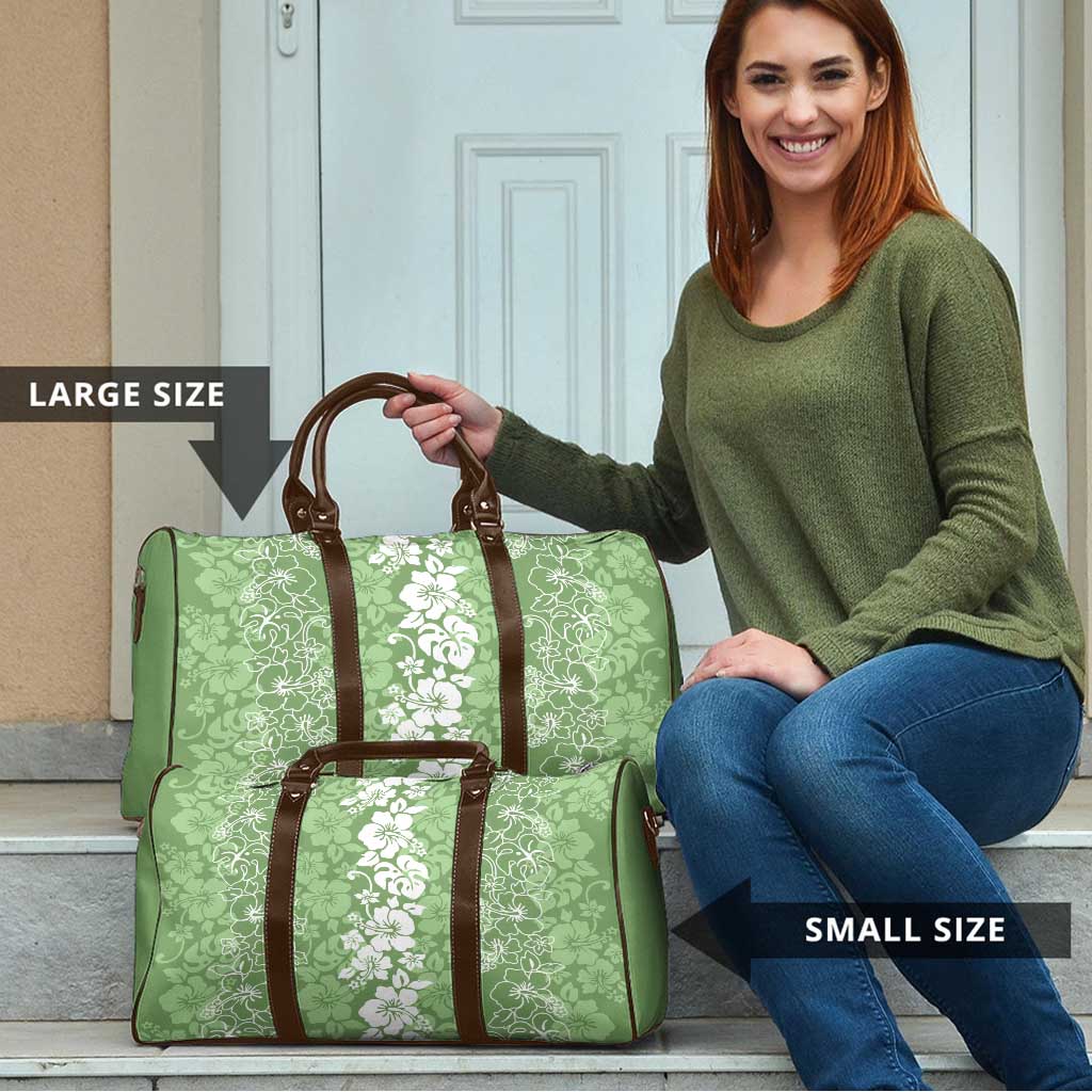 Hawaiian Lei Day Travel Bag Green Hibiscus Flowers Lei Art LT9 - Polynesian Pride