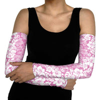 Hawaiian Lei Day Arm Sleeves Pink Hibiscus Flowers Lei Art LT9 - Polynesian Pride