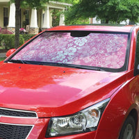 Hawaiian Lei Day Auto Sun Shade Pink Hibiscus Flowers Lei Art LT9 - Polynesian Pride