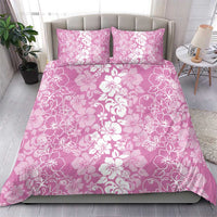 Hawaiian Lei Day Bedding Set Pink Hibiscus Flowers Lei Art LT9 - Polynesian Pride