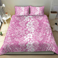 Hawaiian Lei Day Bedding Set Pink Hibiscus Flowers Lei Art LT9 - Polynesian Pride