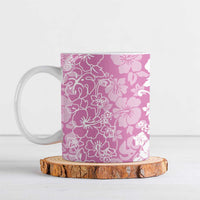Hawaiian Lei Day Ceramic Mug Pink Hibiscus Flowers Lei Art LT9 Pink - Polynesian Pride