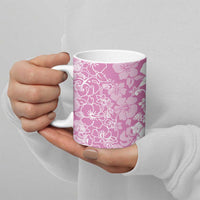 Hawaiian Lei Day Ceramic Mug Pink Hibiscus Flowers Lei Art LT9 - Polynesian Pride