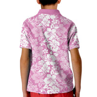Hawaiian Lei Day Kid Polo Shirt Pink Hibiscus Flowers Lei Art LT9 - Polynesian Pride