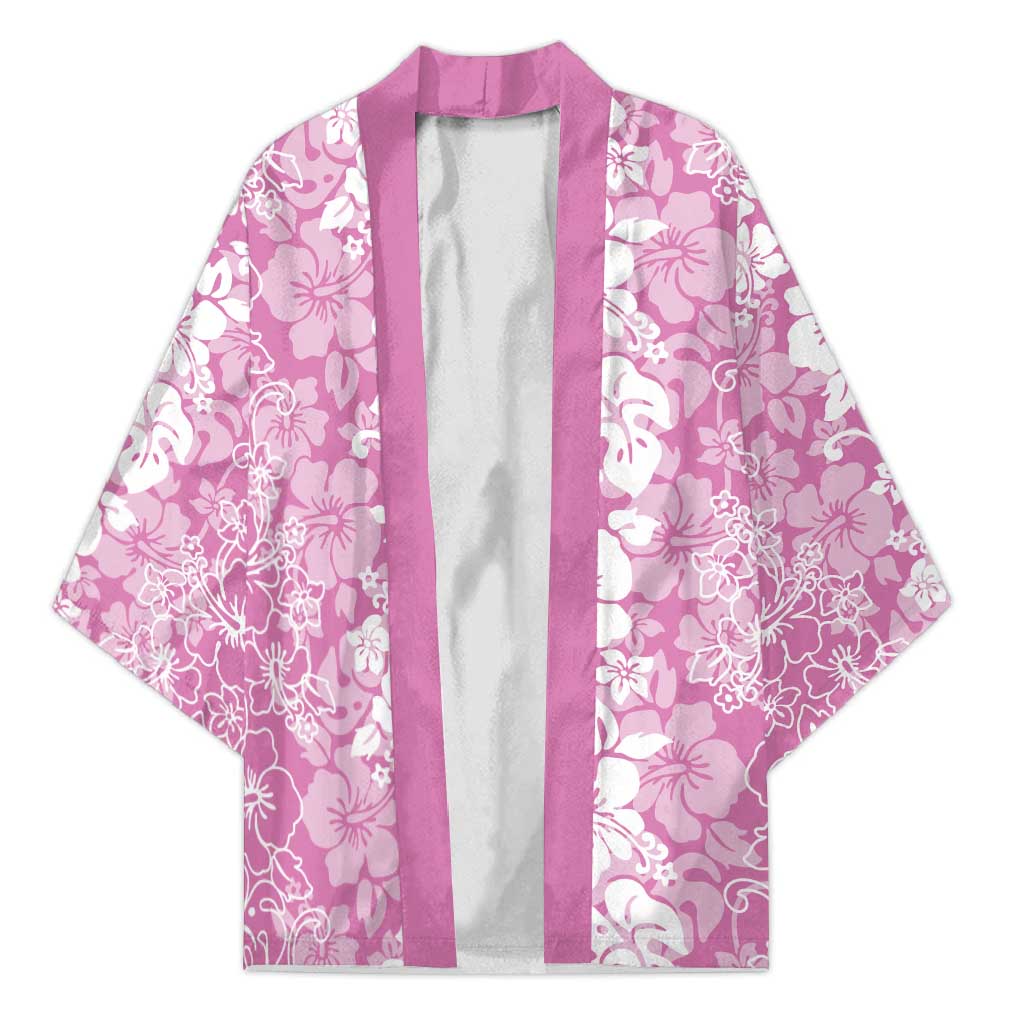 Hawaiian Lei Day Kimono Pink Hibiscus Flowers Lei Art LT9 Unisex Pink - Polynesian Pride
