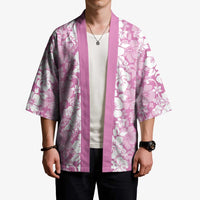 Hawaiian Lei Day Kimono Pink Hibiscus Flowers Lei Art LT9 - Polynesian Pride