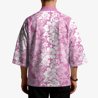 Hawaiian Lei Day Kimono Pink Hibiscus Flowers Lei Art LT9 - Polynesian Pride