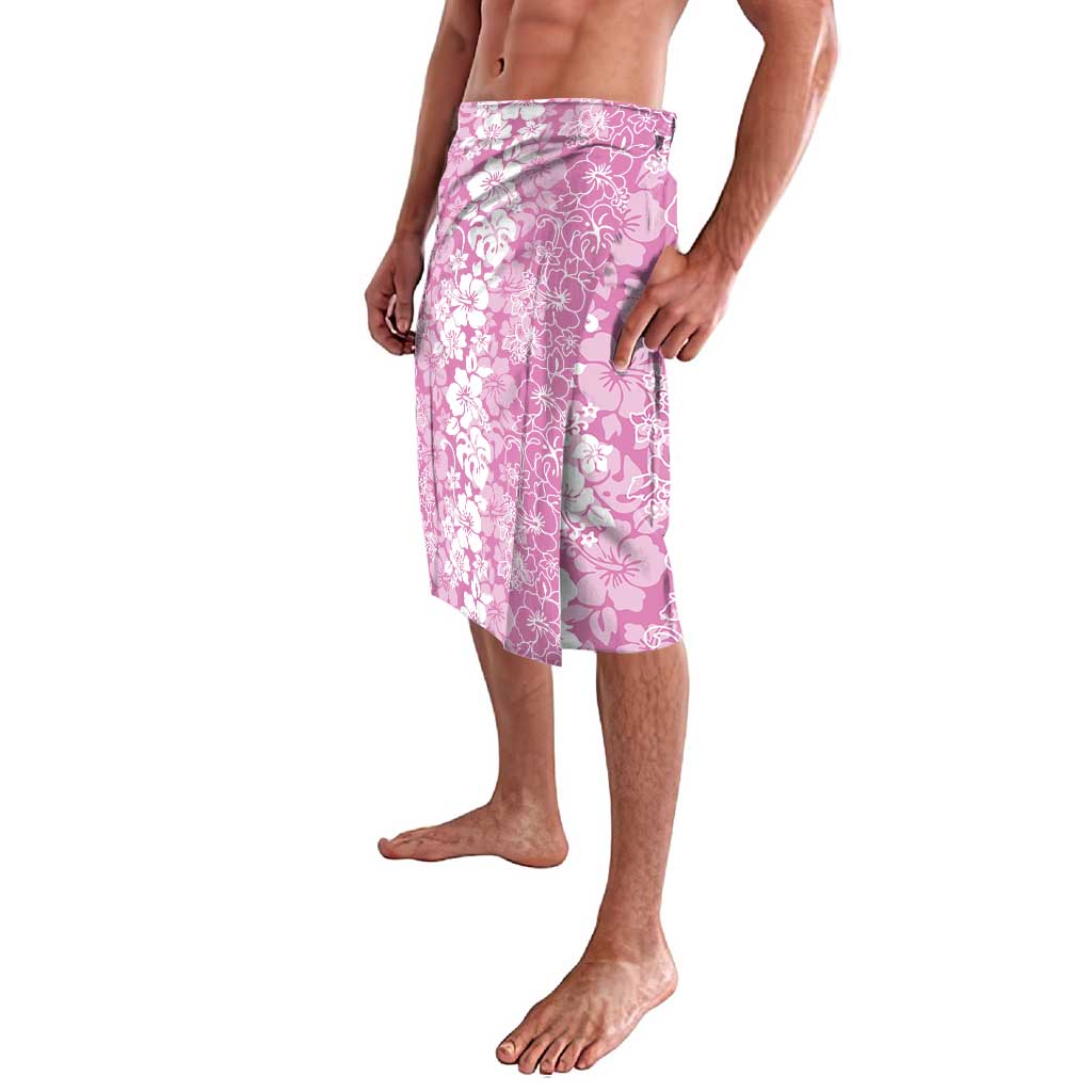 Hawaiian Lei Day Lavalava Pink Hibiscus Flowers Lei Art LT9 - Polynesian Pride