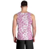 Hawaiian Lei Day Men Tank Top Pink Hibiscus Flowers Lei Art LT9 - Polynesian Pride