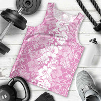 Hawaiian Lei Day Men Tank Top Pink Hibiscus Flowers Lei Art LT9 - Polynesian Pride