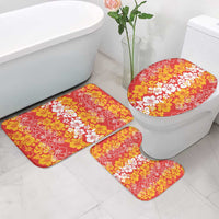 Hawaiian Lei Day Bathroom Set Red Hibiscus Flowers Lei Art LT9 - Polynesian Pride