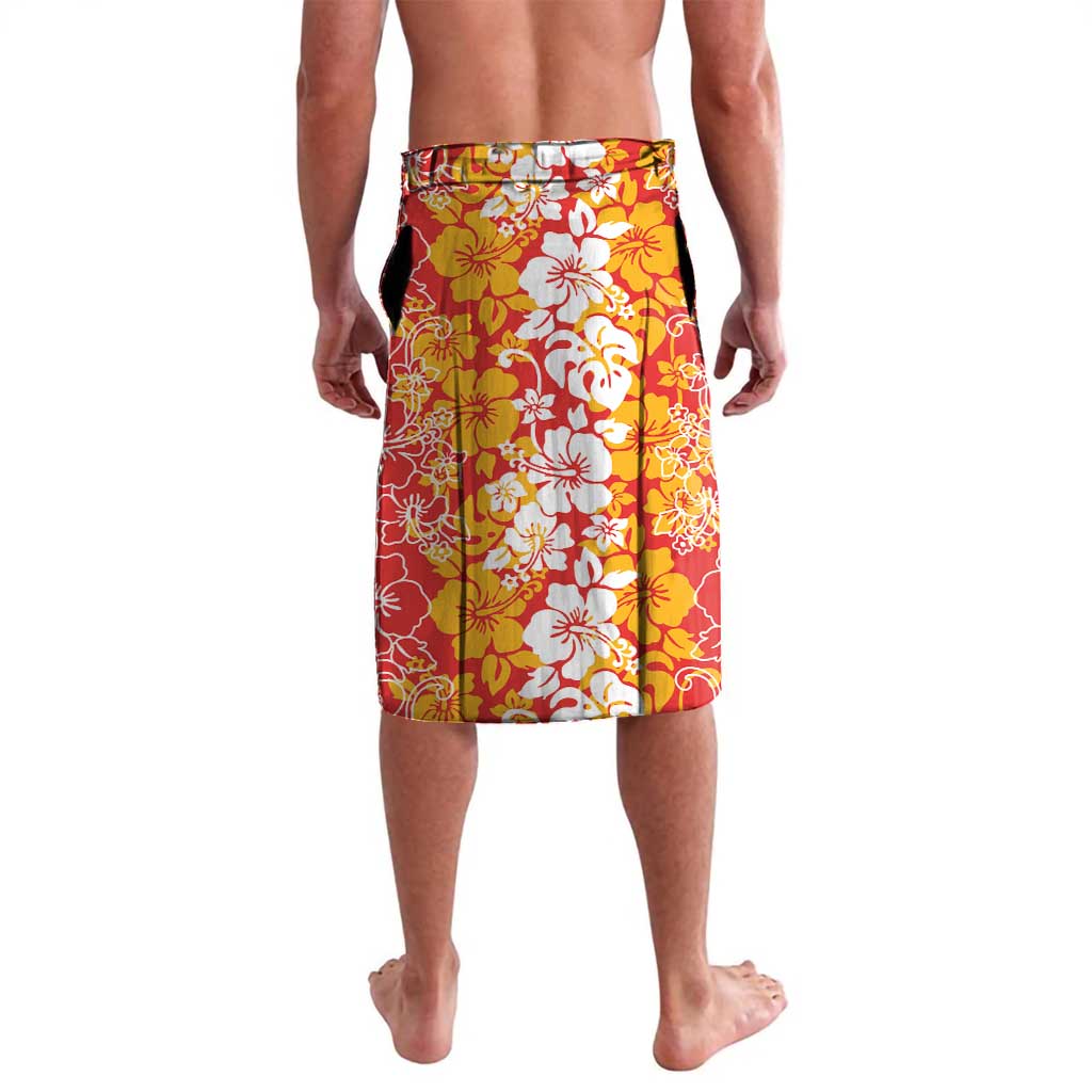 Hawaiian Lei Day Lavalava Red Hibiscus Flowers Lei Art LT9 - Polynesian Pride