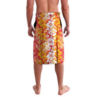 Hawaiian Lei Day Lavalava Red Hibiscus Flowers Lei Art LT9 - Polynesian Pride