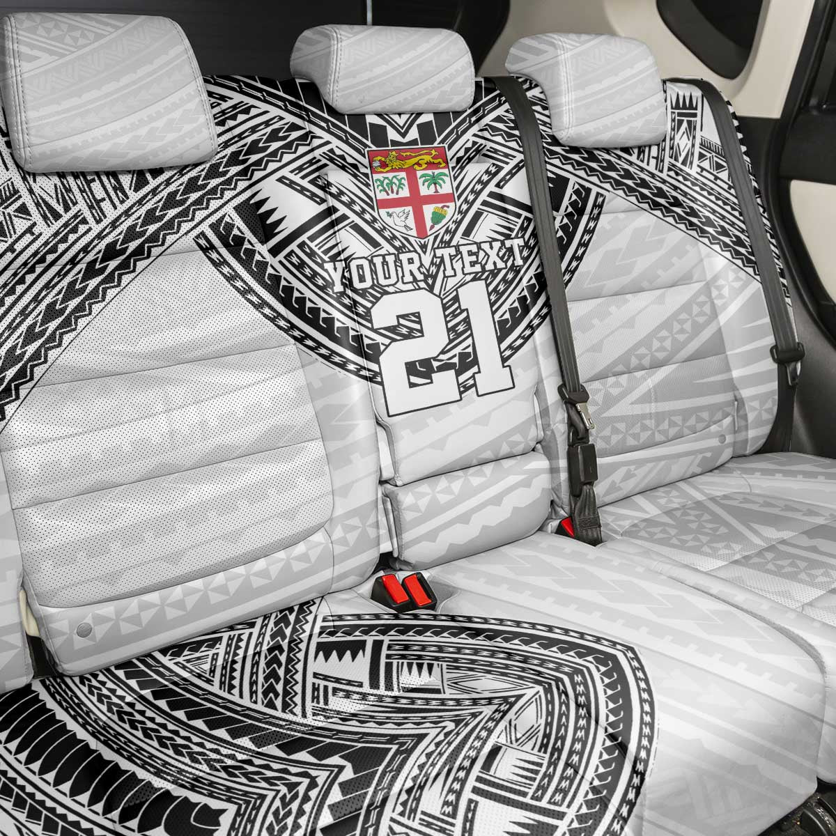 Flying Fijians Pacific Fiji Rugby Custom Back Car Seat Cover Polynesian Pattern LT9 - Polynesian Pride