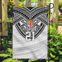 Flying Fijians Pacific Fiji Rugby Custom Garden Flag Polynesian Pattern LT9 Garden Flag White - Polynesian Pride