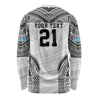 Flying Fijians Pacific Fiji Rugby Custom Long Sleeve Shirt Polynesian Pattern LT9 - Polynesian Pride