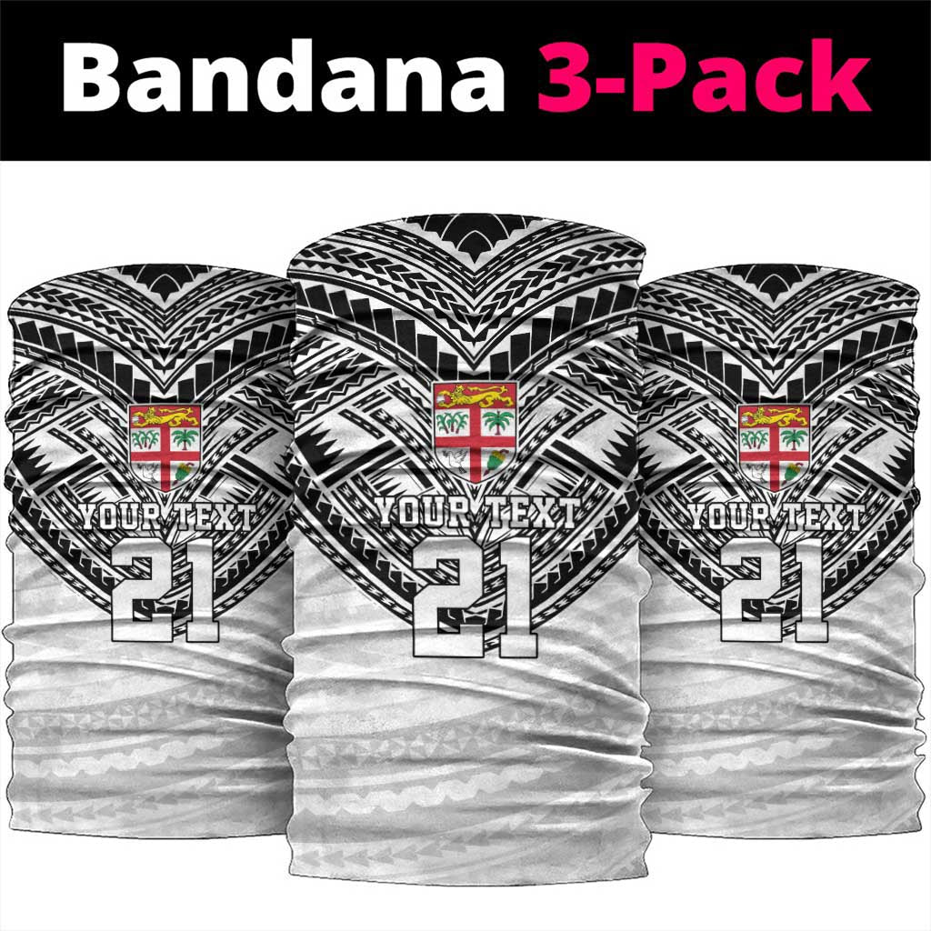 Flying Fijians Pacific Fiji Rugby Custom Neck Gaiter Polynesian Pattern LT9 package One Size: 25*50cm White - Polynesian Pride