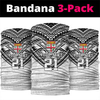 Flying Fijians Pacific Fiji Rugby Custom Neck Gaiter Polynesian Pattern LT9 package One Size: 25*50cm White - Polynesian Pride
