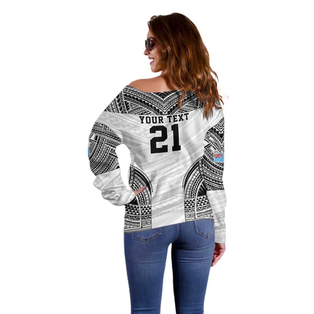 Flying Fijians Pacific Fiji Rugby Custom Off Shoulder Sweater Polynesian Pattern LT9 - Polynesian Pride